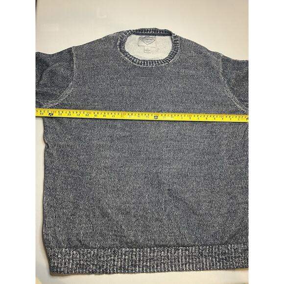 100% Cotton Navy Blue White Men’s Sweater XXL Pullover Crewneck St. John’s Bay - Picture 2 of 6